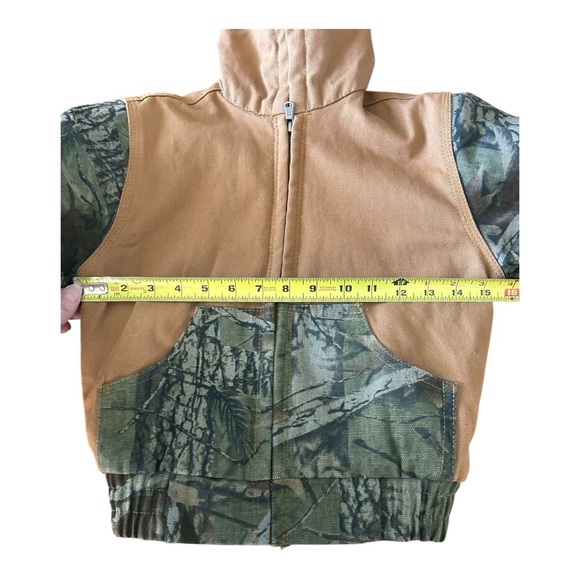 Outdoor Habitat kids' brown and camouflage hooded canvas jacket 3T - Picture 4 of 7